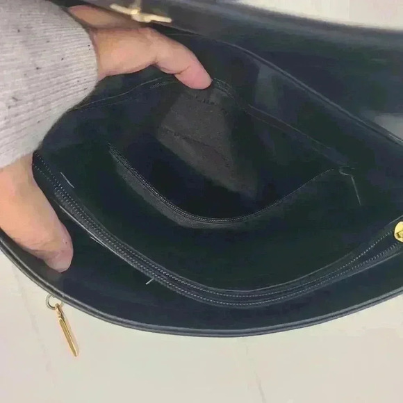 Charter Club Leather Black Purse with Gold Detail - Picture 7 of 15